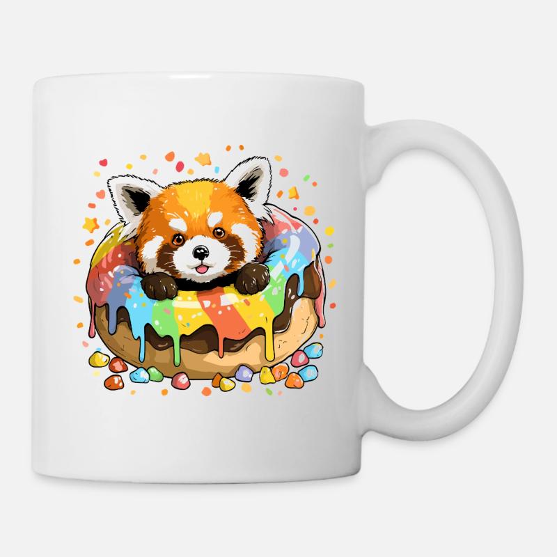 Magie du gâteau panda rouge - Mug blanc - blanc