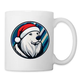 Polar Bear with Christmas Hat - Mug - white - Right