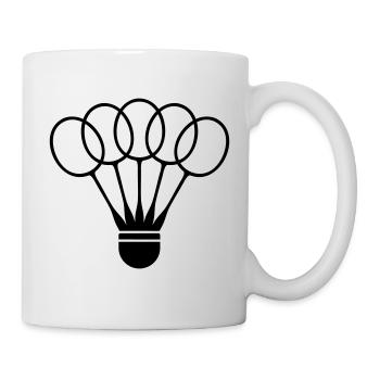 Badminton Shuttlecock with Racket Fan - Mug - white - Right