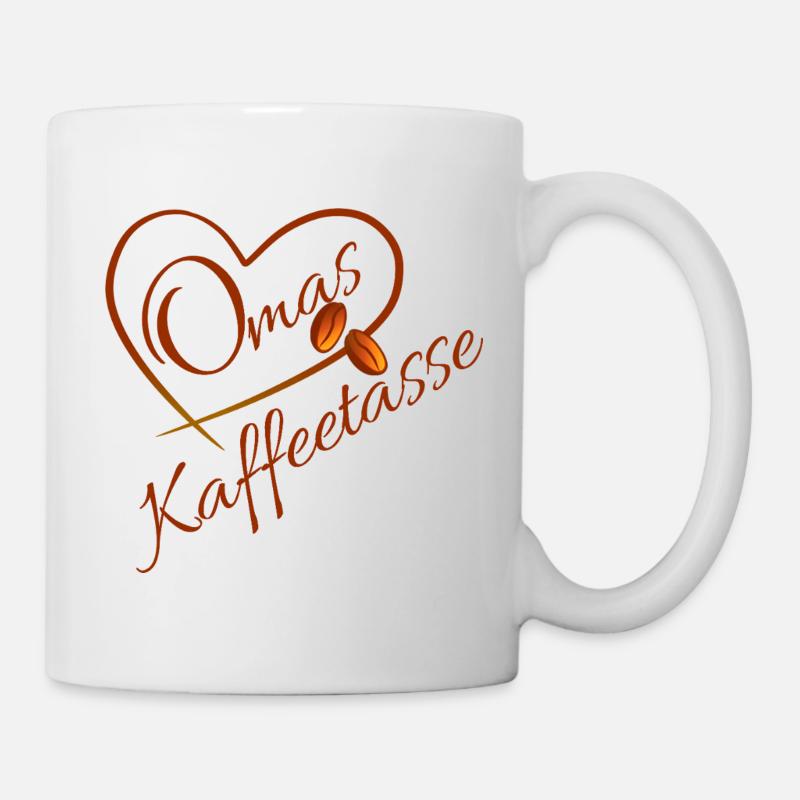 Omas Kaffee Herz - Tasse - Weiß