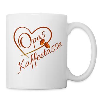 Opas Kaffeetasse Herzdesign - Tasse - Weiß - Rechts