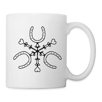 Hufeisen-Muster - Tasse - Weiß - Rechts