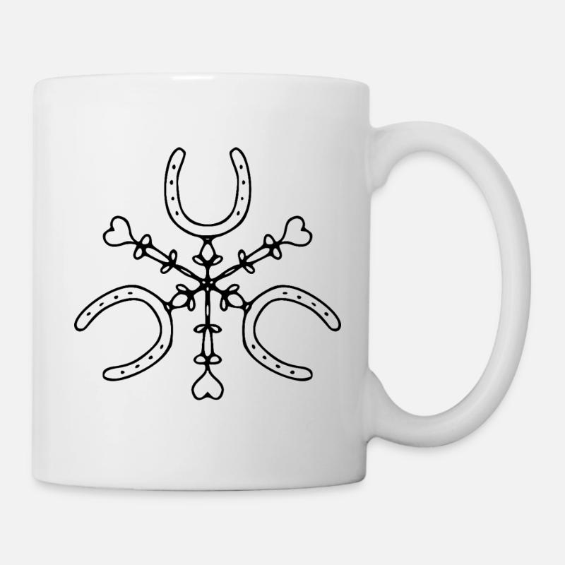 Hufeisen-Muster - Tasse - Weiß