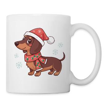 Dachshund Warm Christmas - Mug - white - Right