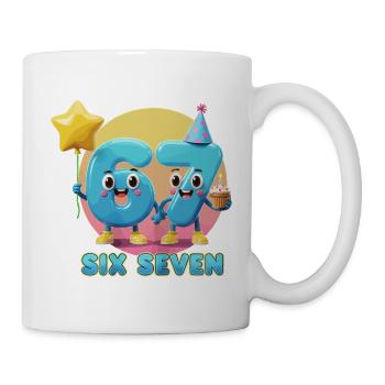 Six Seven 6-7 67 Funny Cute Gift - Mug - white - Right