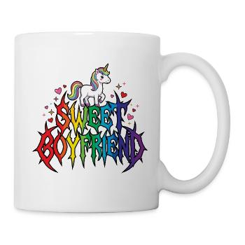 Freund Einhorn Valentinstags-Paar - Tasse - Weiß - Rechts