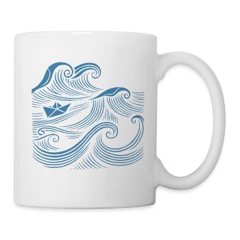 Ship Waves Sea Sailing - Mug - white - Right