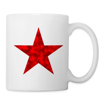 Star Red - With Camouflage Pattern - Mug - white - Right