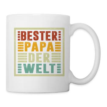 Meilleur papa du monde Cadeaux Noël - Mug blanc - blanc - Droite