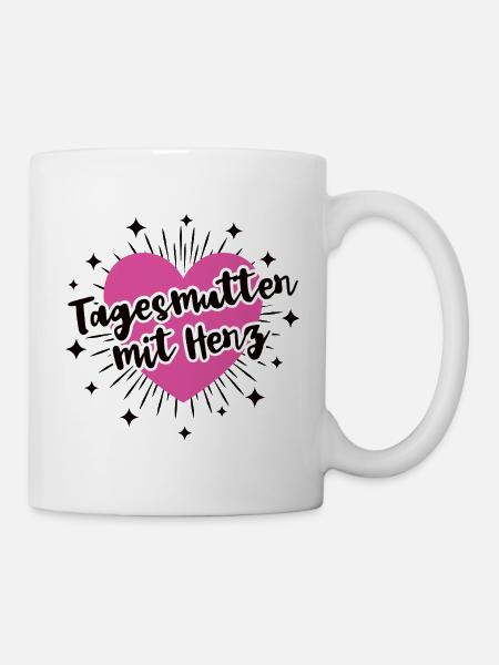 Nourrice avec cœur Éducatrice Crèche Maternelle - Mug blanc - blanc