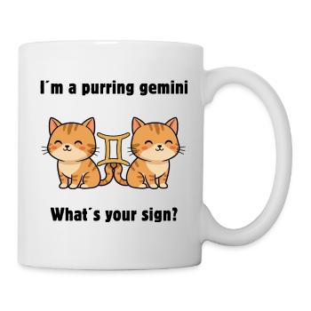 Chats Gémeaux adorables – Un signe du zodiaque plein de charme - Mug blanc - blanc - Droite