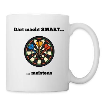 Buntes Dartboard mit Pfeilen - Tasse - Weiß - Rechts