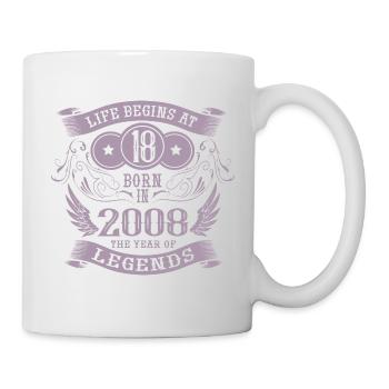 18 Birthday Life Vintage 2008 Angel Legends - Mug - white - Right