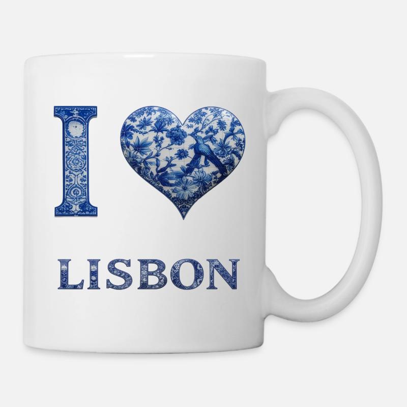 Lisbonne – Architecture en bleu - Mug blanc - blanc