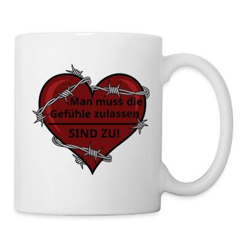 Sarcastic Heart with Barbed Wire - Mug - white - Right