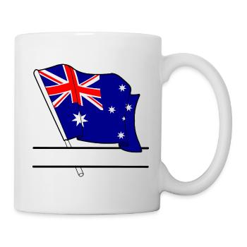 Vlaggen_Australie_ - Tasse - Weiß - Rechts