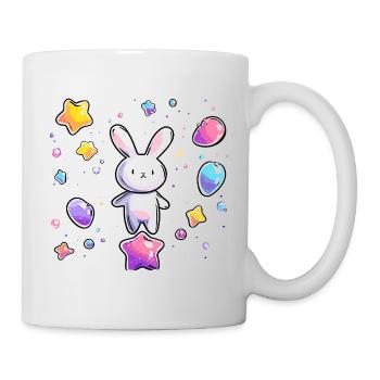 Pastell Bunny Sternenflug - Tasse - Weiß - Rechts