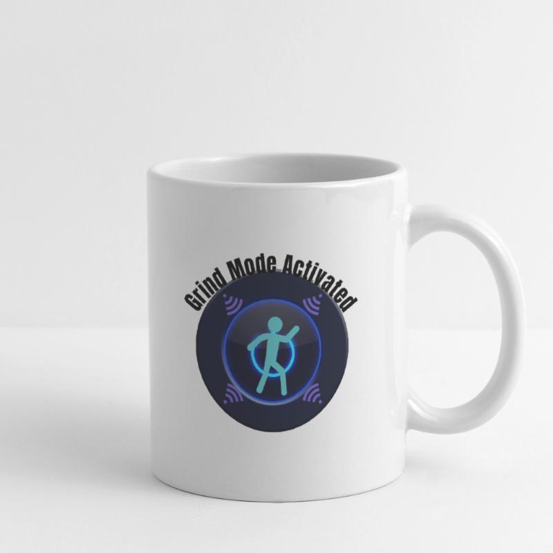 Mode grind activé – Graphique de motivation et de concentration Mug blanc