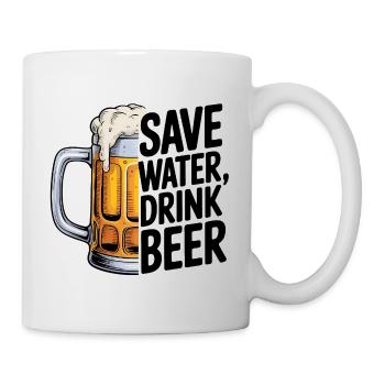 Mes projets pour aujourd’hui - Logo de la bière cool - Mug blanc - blanc - Droite