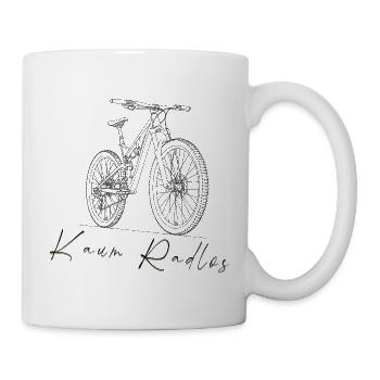 Hardly bikeless! – Mountain Bike Minimal Design - Mug - white - Right