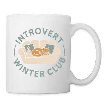 Introvert Winter Club Funny Cat Cozy Homebody - Mug - white - Right