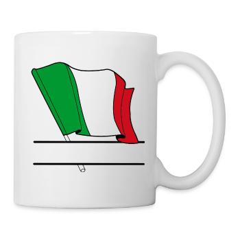Drapeau italien – Espace de nom - Mug blanc - blanc - Droite