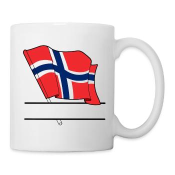 Norway Flag – Name Space - Mug - white - Right