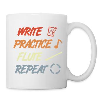 Write Practice Flute Repeat - Mug - white - Right