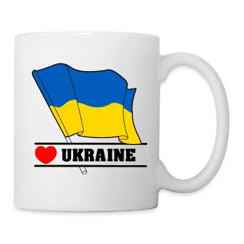 UKRAINE Herz - Tasse - Weiß - Rechts