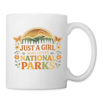Ein Mädchen liebt Nationalparks - Tasse - Weiß - Rechts