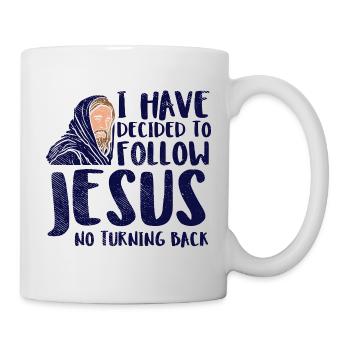 J’ai décidé de suivre l’art de la foi chrétienne de Jésus - Mug blanc - blanc - Droite