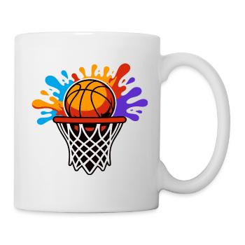 Panier de basket-ball Rainbow Splash - Mug blanc - blanc - Droite