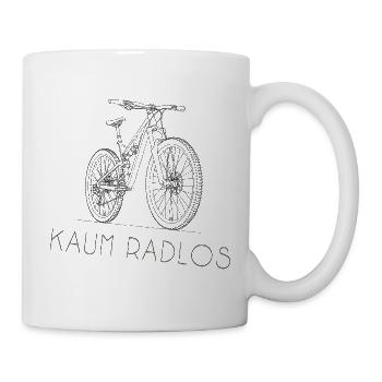 Mountain Bike Hardly Wheelless Minimal Line Art - Mug - white - Right