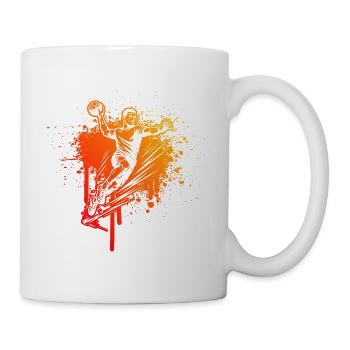 Funny handball motif for men - Mug - white - Right