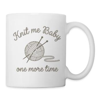 Sweat à capuche « tricotez-moi bébé » amusant pour les fans de tricot - Mug blanc - blanc - Droite