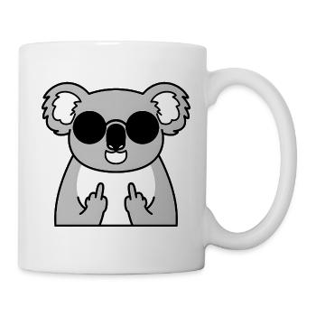 Koala Punk : Attitude du majeur - Mug blanc - blanc - Droite
