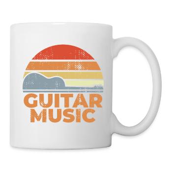 Guitar Music Vintage Look - Mug - white - Right