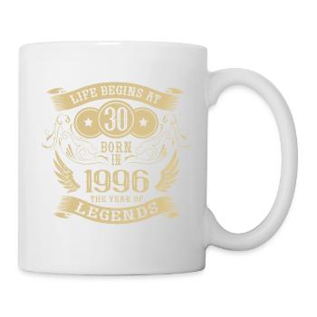 30th Birthday Life Angel Vintage 1996 Legends - Mug - white - Right