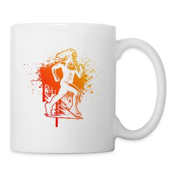 Clear running motif for every day - Mug - white - Right