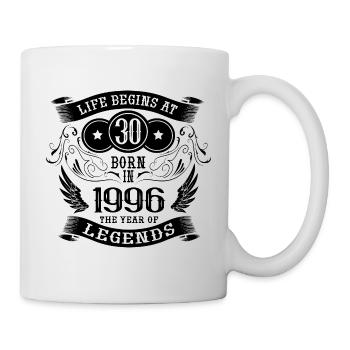 30th Birthday Life Angel Vintage 1996 Legends - Mug - white - Right