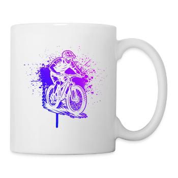 Un motif réservé au VTT - Mug blanc - blanc - Droite