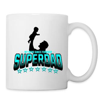Superdad hero father since always - Mug - white - Right
