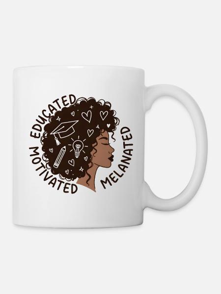 Femme éduquée, motivée et mélanée - Mug blanc - blanc