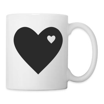 Minimalist heart with accent - Mug - white - Right