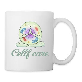 Self-care der Zelle, Meditation für Biologen - Tasse - Weiß - Rechts