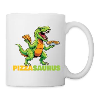 Pizzasaurus Dinosaure Amateur de pizza drôle - Mug blanc - blanc - Droite