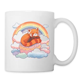 Red Panda in Rainbow Cloud Cake - Mug - white - Right