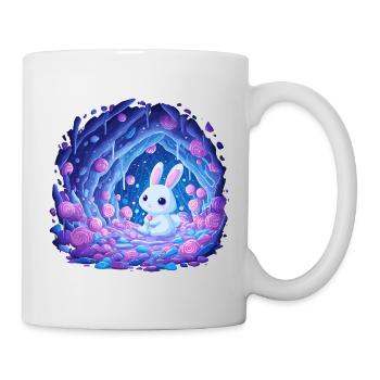 Mondschein Kaninchen im Rosenwald - Tasse - Weiß - Rechts