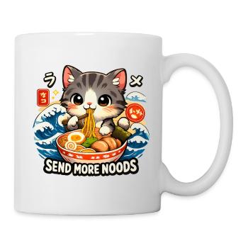 Kawaii Katze Ramen Nudeln Anime Katze - Tasse - Weiß - Rechts