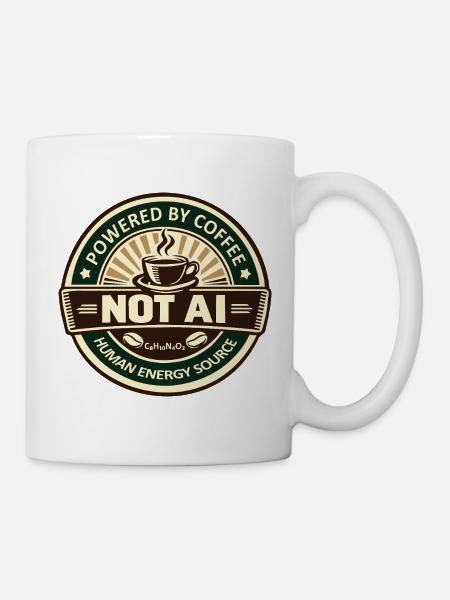 Powered by Coffee - Tasse - Weiß